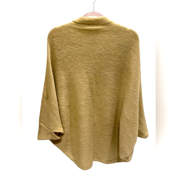 Harve Benard Grandma Coastal Cottage Soft Knit Open Cardigan Cape Tan OS - Picture 2 of 4